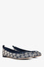 Gucci Navy Canvas GG Supreme Flats Size 36.5