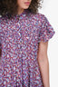 Isabel Marant Etoile Purple Printed Cotton Dress Size 34