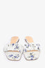 Reformation Blue/White Floral Sandals Size 5