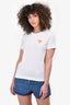Play Comme des Garcons White Gold Heart T-Shirt Size S