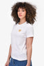Play Comme des Garcons White Gold Heart T-Shirt Size S