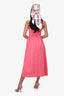 Reformation Pink Linen Sweetheart Tank Midi Dress Size 0