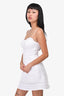 Reformation White Linen Bustier Mini Dress Size 0