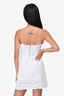 Reformation White Linen Bustier Mini Dress Size 0