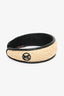 Louis Vuitton Beige/Black Raffia/Leather Headband