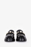 Stuart Weitzman Black Patent Leather Faux Pearl Embellished Loafers Size 37.5