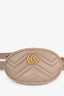 Gucci Beige Leather 'GG' Marmont Matelassé Belt Bag (As Is)