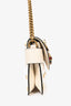Gucci Beige Leather Pearl Embellished 'Mini Queen Margaret Broadway' Shoulder Bag