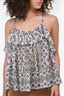 Isabel Marant Cream & Purple Ruffle Tank Top Size 38