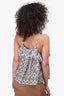 Isabel Marant Cream & Purple Ruffle Tank Top Size 38