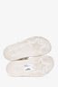 Christian Dior White Leather Gold Logo Chunky Sandals Size 38.5