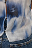 Pre-Loved Chanel™ Blue/White Silk Tie Dye Crop Top Size 36