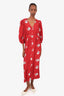 Horses Atelier Red Floral Silk 'Paz' Midi Dress Size 2
