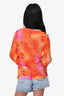 Rat & Boa Orange & Pink Sheer Ruffle Detail Top Size S