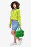 Bottega Veneta Green Shearling Small Acro Tote