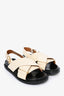 Marni Cream Leather Criss Cross Sandals Size 38.5