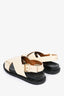 Marni Cream Leather Criss Cross Sandals Size 38.5