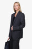 Versace Collection Grey Wool Striped Blazer Size 48