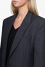 Versace Collection Grey Wool Striped Blazer Size 48