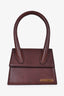 Jacquemus Brown Leather Le Chiquito Moyen Top Handle With Strap