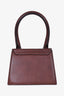 Jacquemus Brown Leather Le Chiquito Moyen Top Handle With Strap