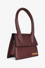 Jacquemus Brown Leather Le Chiquito Moyen Top Handle With Strap