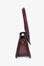 Jacquemus Brown Leather Le Chiquito Moyen Top Handle With Strap