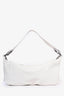 By Far White Grained Leather Large Amira Shoulder Bag