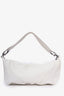 By Far White Grained Leather Large Amira Shoulder Bag