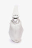 By Far White Grained Leather Large Amira Shoulder Bag