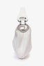 By Far White Grained Leather Large Amira Shoulder Bag