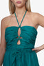 Ulla Johnson Teal Smocked Detail Emmaline Midi Dress Size 6