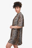 Ganni Brown Leopard Print Dress Size 40