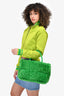 Bottega Veneta Green Shearling Small Acro Tote