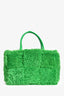 Bottega Veneta Green Shearling Small Acro Tote