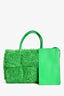 Bottega Veneta Green Shearling Small Acro Tote