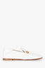 Stuart Weitzman White Leather Loafers Siz 6.5