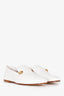 Stuart Weitzman White Leather Loafers Siz 6.5