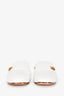Stuart Weitzman White Leather Loafers Siz 6.5