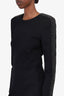 Judith & Charles Black Studded Long Sleeve Midi Dress Size 2