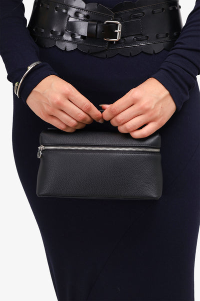 Loro Piana Black Leather L19 Bag with Strap – Mine & Yours