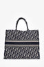Christian Dior 2018 Blue/White Canvas Oblique Book Tote