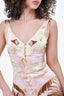Roberto Cavalli Pink/Brown Silk Sleeveless Midi Dress Size XS
