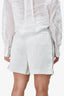 Escada Sport Grey Linen Blend Belted Shorts Size 36