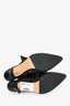The Row Black Snakeskin Satin Bow Mules Size 36.5