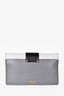 Prada White/Grey/Black Leather City Ribbon Crossbody Bag