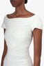 Herve Leger White Neckline Bandage Midi Dress Size XS (As Is)