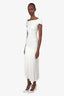 Herve Leger White Neckline Bandage Midi Dress Size XS (As Is)