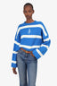 JW Anderson Blue/White Striped Wool/Cashmere Cropped Sweater Size S