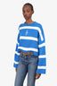 JW Anderson Blue/White Striped Wool/Cashmere Cropped Sweater Size S